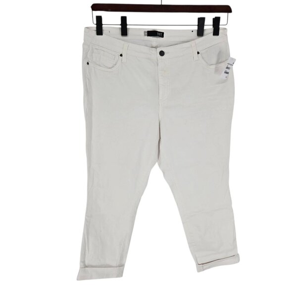 Kut from the kloth womens size 18w white Catherine Boyfriend denim jeans NWT - Picture 1 of 13
